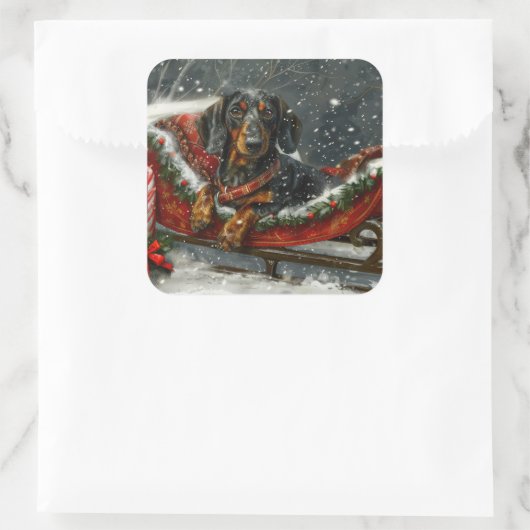 ダッシュンドグッドクリスマスフェスティバル スクエアシール (バッグ)