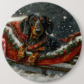 ダッシュンドグッドクリスマスフェスティバル 缶バッジ (正面)