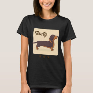 ダッシュンドグドグデザインショーティかわいいダッシュンドウィナー Tシャツ
