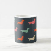 ダッシュンドシルエットWienerドッグラバーズ コーヒーマグカップ (中央)