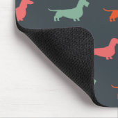 ダッシュンドシルエットWienerドッグラバーズ マウスパッド (コーナー)