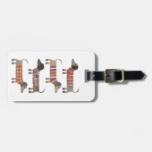 ダッシュンドソーセージドッグ名前をカスタムする ラゲッジタグ (正面横)