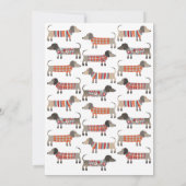 ダッシュンドソーセージドッグ誕生日ポーティ 招待状 (裏面)