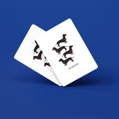 ダッシュンドソーセージドッグ赤いハート名前をカスタムする トランプ