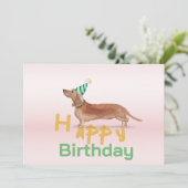 ダッシュンドッグハッピーバースデーパーティの招待状 (スタンド正面)