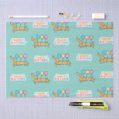 ダッシュンドッグハッピーバースデー 薄葉紙 (クラフト)