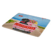 ダッシュンドッグバレンタインズデイトラックハート カッティングボード (角)