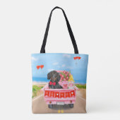 ダッシュンドッグバレンタインズデイトラックハート トートバッグ (裏面)