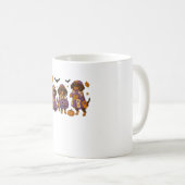 ダッシュンドッグ幽霊ハロウィーン コーヒーマグカップ (正面右)