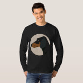 ダッシュンドッグ顔 Tシャツ (正面フル)