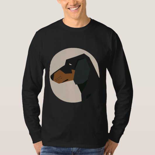 ダッシュンドッグ顔 Tシャツ (正面)
