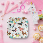 ダッシュンドバースデーパーティーお祝い紙プレート ペーパープレート (パーティー)