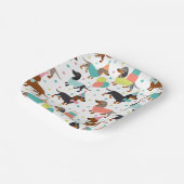 ダッシュンドバースデーパーティーお祝い紙プレート ペーパープレート (傾斜あり)