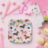 ダッシュンドバースデーパーティーお祝い紙プレート ペーパープレート (パーティー)