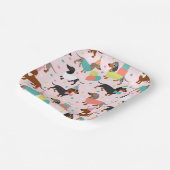 ダッシュンドバースデーパーティーお祝い紙プレート ペーパープレート (傾斜あり)