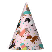 ダッシュンドバースデーパーティーお祝い パーティーハット (左)