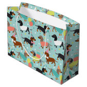 ダッシュンドバースデーパーティーお祝い ラージペーパーバッグ (裏面アングル)