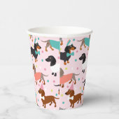 ダッシュンドバースデーパーティーお祝い 紙コップ (右)