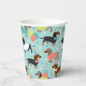 ダッシュンドバースデーパーティーお祝い 紙コップ (裏面)