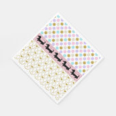 ダッシュンドピンク金ゴールドグリッターハート紙ナプキンス スタンダードランチョンナプキン (角)