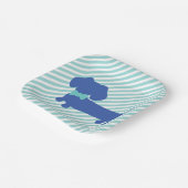 ダッシュンドブルーウィーナードッグパーティー紙プレート ペーパープレート (傾斜あり)