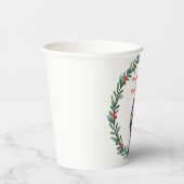 ダッシュンドホリデーリースパーソナライズされたクリスマス 紙コップ (右)