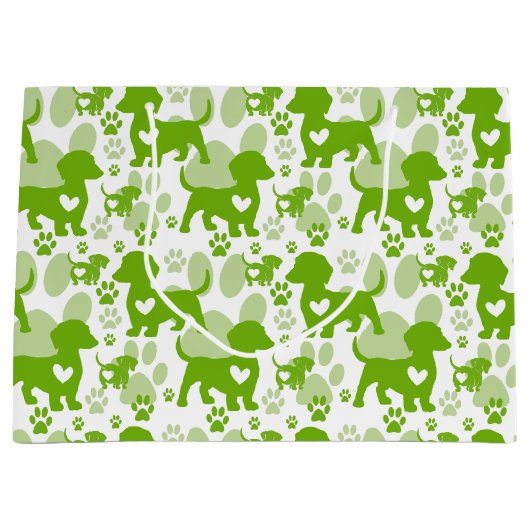 ダッシュンドラブドッグ抱き枕 ラージペーパーバッグ (正面)