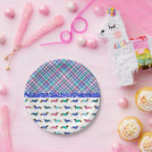 ダッシュンプラディブルーグリーン紙プレート ペーパープレート (パーティー)