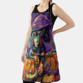 ダッシュン不気味ドグハロウィーン魔女とカボチャ エプロン (インサイチュ)