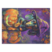 ダッシュン不気味ドグハロウィーン魔女とカボチャ テーブルクロス (正面(横))