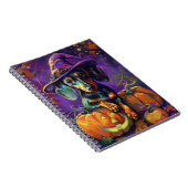 ダッシュン不気味ドグハロウィーン魔女とカボチャ ノートブック (右側)