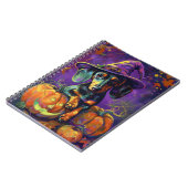 ダッシュン不気味ドグハロウィーン魔女とカボチャ ノートブック (左側)