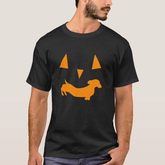 ダッシュン不気味ドパンプキンハロウィーンのカボチャのちょうちんハロウィーン Tシャツ (正面)