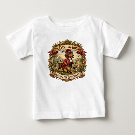 ダッシングハウンド ベビーTシャツ (正面)