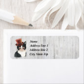 ダッシング黒猫サングラスとトップハット ラベル (インサイチュ)