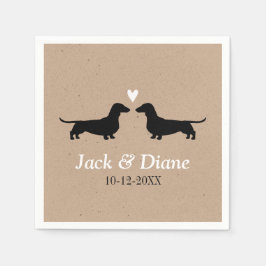 ダッシ結婚ャンド対カスタム文字 スタンダードカクテルナプキン