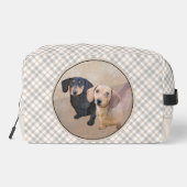 ダッシ絵を描ャンドの滑らかな黒褐色の犬アート ドップキット (裏面)