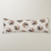 ダッシ絵を描ャンドの滑らかな黒褐色の犬アート ボディピロー (正面)