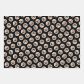 ダッシ絵を描ャンドの滑らかな黒褐色の犬アート ラッピングペーパーシート (正面3)