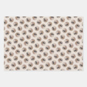 ダッシ絵を描ャンドの滑らかな黒褐色の犬アート ラッピングペーパーシート (正面)