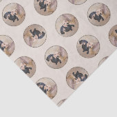 ダッシ絵を描ャンドの滑らかな黒褐色の犬アート 薄葉紙 (詳細)