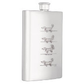 ダッシ飛んでいるャンド灰色ステンレス鋼フラスコ フラスク (右)