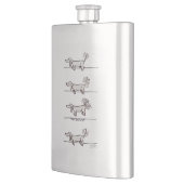 ダッシ飛んでいるャンド灰色ステンレス鋼フラスコ フラスク (左)