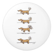 ダッシ飛んでいるャンド茶色のセラミックノブ セラミックノブ (正面)