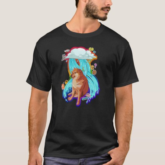 ダッジコインドッグミーム Tシャツ (正面)