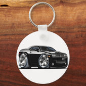 ダッジチャレンジャーブラックカー キーホルダー (正面)