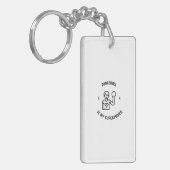 ダッジボールは私の超大国だ キーホルダー (正面左)