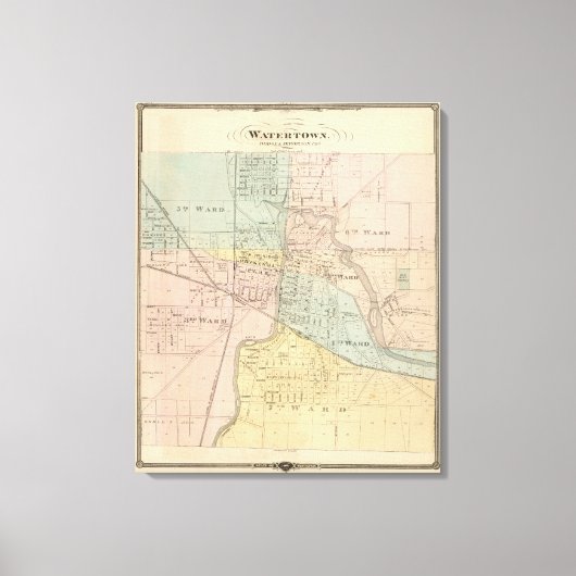 ダッジ&ジェファーソン・コス・ウォータータウン キャンバスプリント (正面)