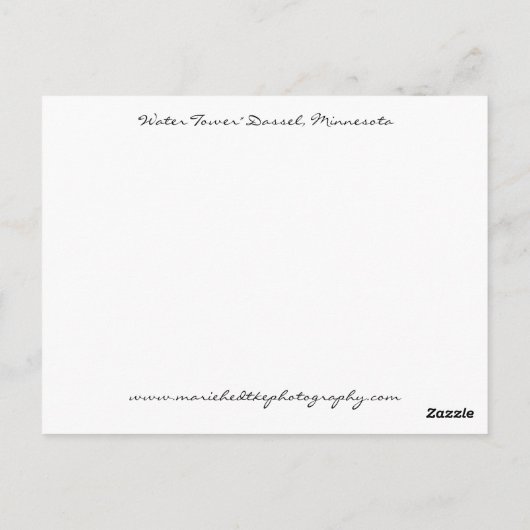 ダッセルウォータータワー ポストカード (裏面)