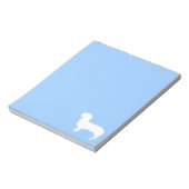 ダッチシュントのシルエットブルー ノートパッド (回転)